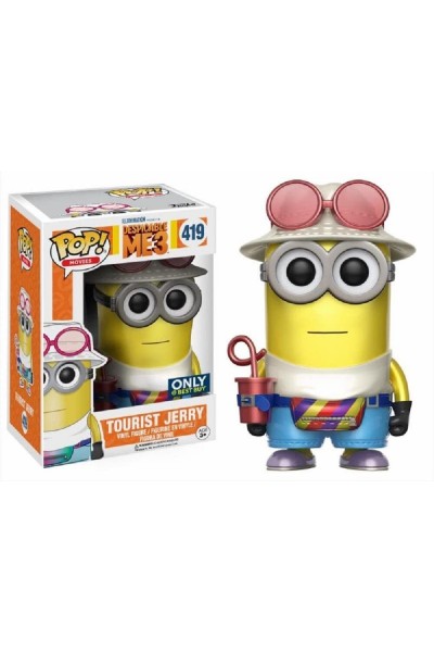 #419 DESPICABLE ME 3 MINIONS 3 TOURIST JERRY FUNKO POP UFFICIALE NUOVO ORIGINALE