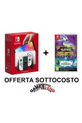 CONSOLE NINTENDO SWITCH OLED BIANCO + POKEMON VIOLETTO IL TESORO DELL'AREA ZERO