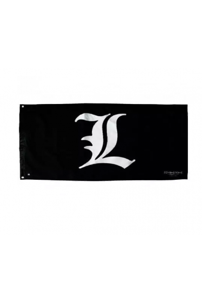 DEATH NOTE ELLE L DRAPEAU FLAG BANDIERA  NUOVO ORIGINALE UFFICIALE 