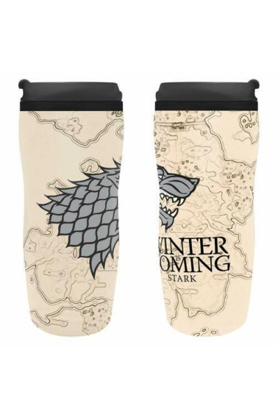GAME OF THRONES WINTER IS COMING BICCHIERE TAZZA VIAGGIO NUOVO ORIGINALE
