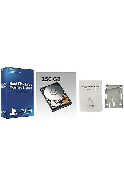 HARD DISK PER SONY PS3 SUPERSLIM: CADDY ORIGINALE SONY +HARD DISK 250 GB