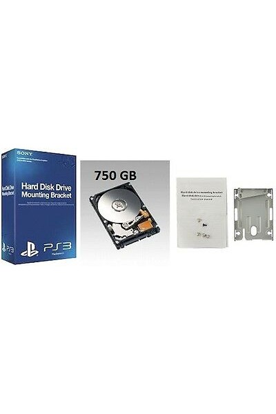 HARD DISK PER SONY PS3 SUPERSLIM: CADDY ORIGINALE SONY +HARD DISK 750 GB