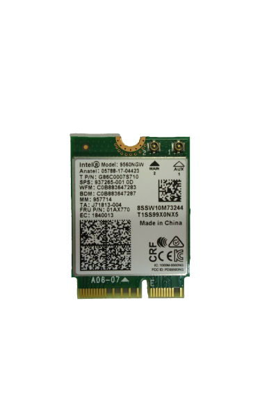 HP L27827-001 SCHEDA RETE WLAN WIRELESS LOCAL AREA NETWORK AC+BT5 INT M2 2230 vP