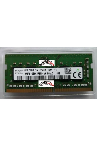 HYNIX DDR4 RAM LAPTOP 2666 MHZ 8GB 1RX8 PC4 2666V-SA1-11 HMA81GS6CJR8N-VK N0 AD