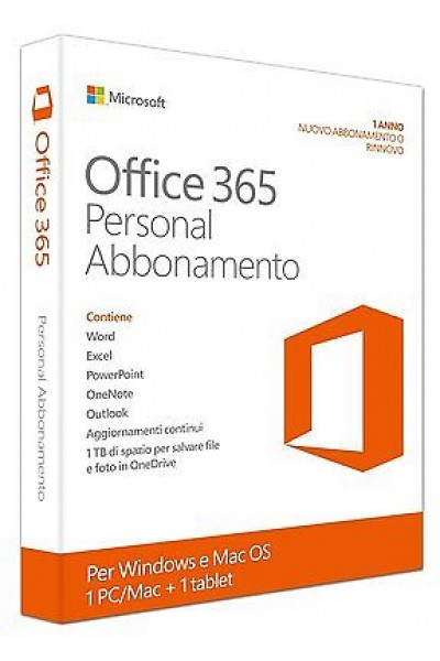 MICROSOFT OFFICE 365 PERSONAL PER 1 PC O MAC PRODOTTO UFFICIALE ITALIANO