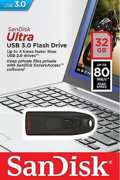 PENDRIVE SANDISK ULTRA USB 3.0  32 GB 80 MB/S IN LETTURA