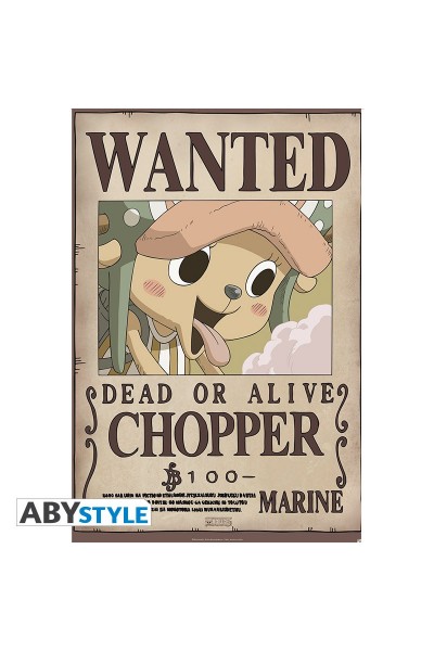 ONE PIECE - Poster ""Wanted Chopper new"" (dimensioni 91.5 x 61 cm)Prodotto Originale su licenza ufficiale