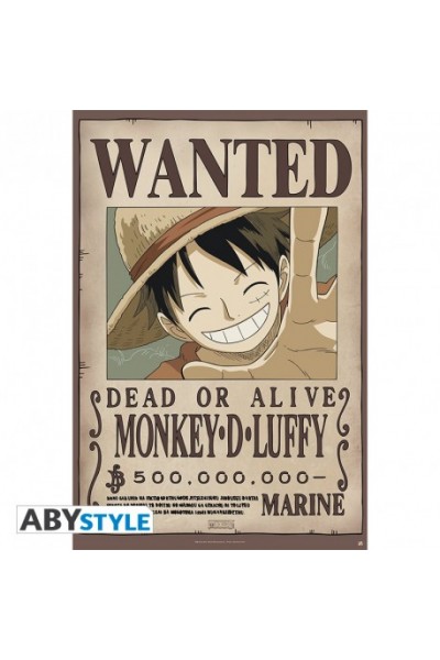  ONE PIECE - Poster "Wanted Luffy new" (dimensioni 91.5 x 61 cm)Prodotto Originale su licenza ufficiale